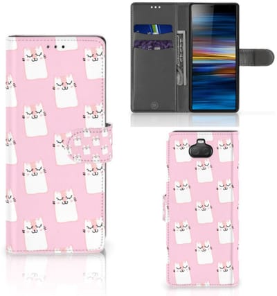 Sony Xperia 10 Telefoonhoesje met Pasjes Sleeping Cats
