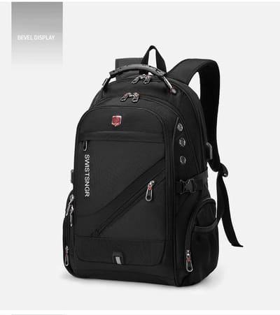 Bloominggoods – Laptoprugzak en Laptop Tas – Comfortabele en Waterafstotende Computer Tas – Ideaal als Laptop Rugzak voor Werk en Reizen - Vliegtuigtas - Zwart - 17Inch