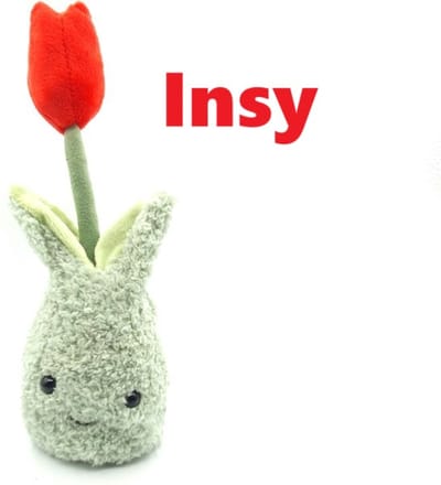 Knuffel, Pluche knuffel zacht rode tulp bloem ,speelgoed, toys, decoratie en souvenir van Nederland.