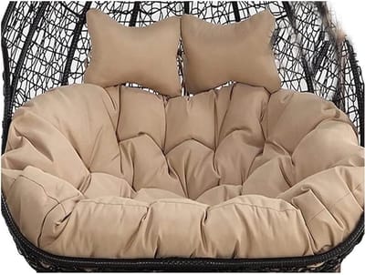 Kussen voor Egg Chair - Hangstoel Kussen Schommelstoel Kussen - Buiten Ontspannen - Extra Dik Comfort - 150x110cm - Khaki