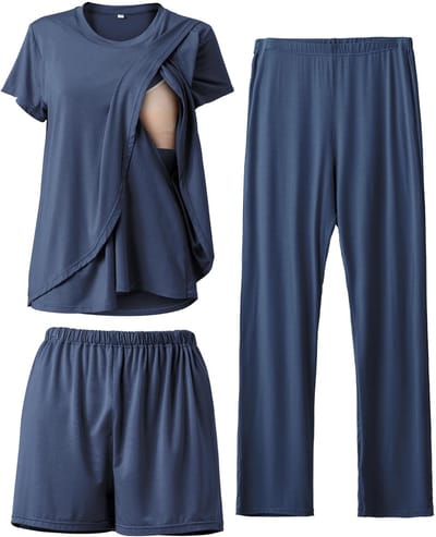 Dailygoods- Borstvoedingspyjama 3-delige set - Zwangerschapskleding - Nachtkleding - Casual loungewear - Zachte stoffen - Comfortabel ontwerp