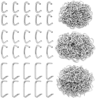 1500 Stuks Stalen Hog Rings 1/2'' 3/4'' 3/8'' voor Bungee Koorden, Meubels, Huisdieren en DIY Projecten