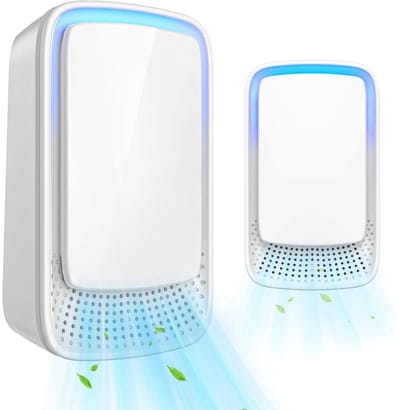 GELLDG 2 Stuks Mini Luchtreinigers - Plug-in Negatieve Ionen Luchtreiniger - Luchtverfrisser met Langdurig Aroma - 10x6cm - Eenvoudige Bediening, Direct Gebruik Zonder Installatie - Geschikt voor Thuis en Kantoor - Kunststof