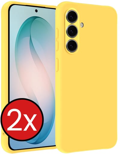 Hoesje - 2 Stuks - Geschikt voor Samsung Galaxy S26 - Sterk & Shockproof - Telefoonhoes - Back Cover - Case Siliconen - Telefoon Hoes - Geel