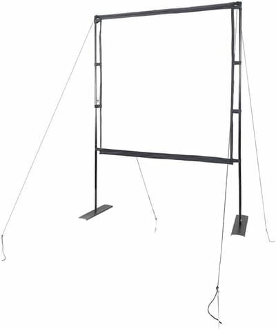 Projectiescherm met Statief - Projector Scherm - Film Avond - Stabiele Dubbele Standaard - 89 Inch - Wit