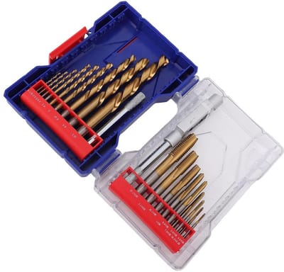 Boor- en Tapset - Draadgereedschapset Metaalbewerking - Metaal Bewerken - M2 Gelegeerd Staal - M3 tot M12 - Zilver
