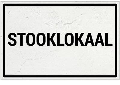 Stooklokaal bord | Forex Re materiaal | 30 x 20 cm