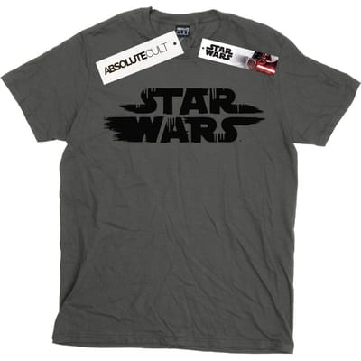 Star Wars Heren Ruw Logo T-Shirt (Houtskool)
