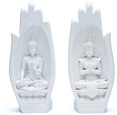 Namaste Mudra Handen met Boeddha's wit