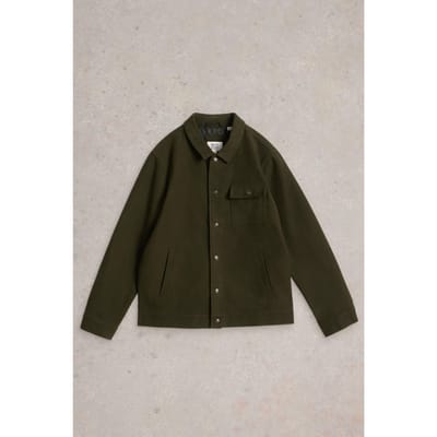 White Stuff Moleskin Jacket Dark Green Size: XL | Light Jackets Outlet | Heren | Groen