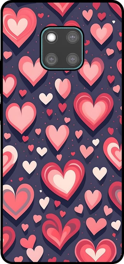 Smartphonica Telefoonhoesje Geschikt voor Huawei Mate 20 Pro met Hartjes Opdruk - TPU Backcover Case With Heart Design geschikt voor Huawei Mate 20 Pro