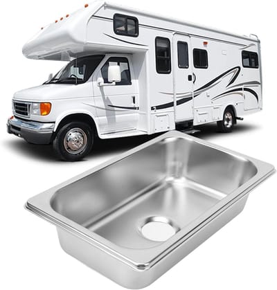 Compacte RVS Spoelbak voor Keuken, Bar of Camper - Duurzaam en Krasbestendig
