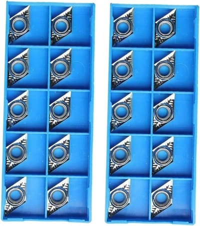 Carbide Tips - Draaibank Inzetstukken - Metaal Bewerken - Non-Ferro Metalen - 20 Stuks - Zilver