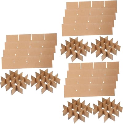 Kartonnen Verdelers - Verhuisdozen Verdelers - Veilige Verpakking - Stevige Herbruikbare Verdelers - 33.50X8.00X0.30CM - Bruin