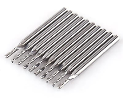 Dailygoody - Shank Cutter Set - Gereedschap - 10 Stuks - 1/8 Inch Schacht - Tungsten Carbide Snijgereedschap - Precisie voor Houtbewerking - Gesch...
