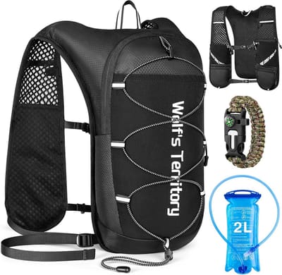 Ultralicht ademend hardloopvest met drinkzak en sportarmband