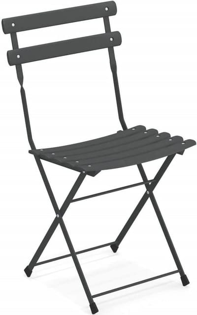 Klapstoel Metaal - Opvouwbare stoel - Buiten zitten - Krasbestendige coating - 42.5 cm breed - Antiek ijzer