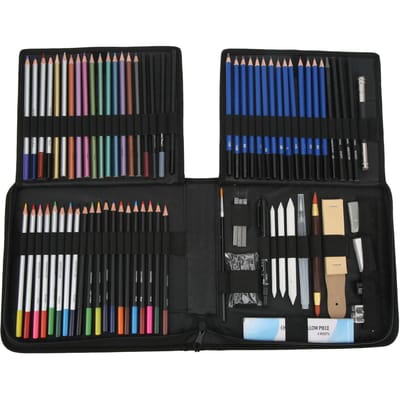 Ensemble de Dessin au Crayon d'Esquisse avec Outil d'Esquisse Fournitures d'Art de Peinture Professionnelle