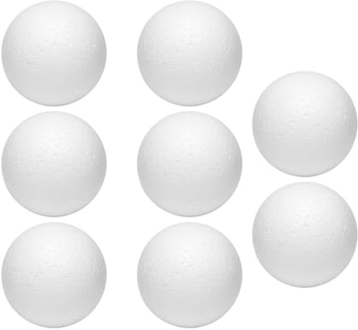 Piepschuim vormen - bal - 8x - D8 cm - styropor hobby / DIY vorm - basis knutselfiguren