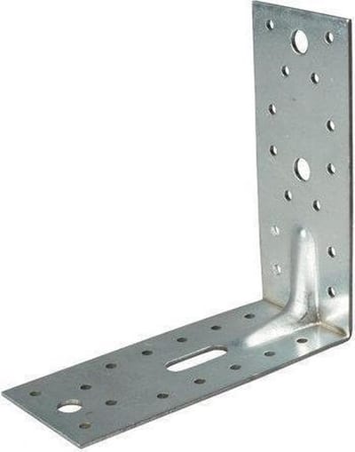 Alberts Hoekanker - Verzinkt Staal - Versterkt Met Rib - 150x150x65mm