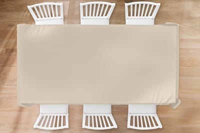 Tafelkleed - Tafellaken - 260x130 cm - Beige - Effen kleur - Binnen en Buiten