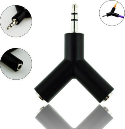 Mini Audio Splitter | 3.5mm | Zwart