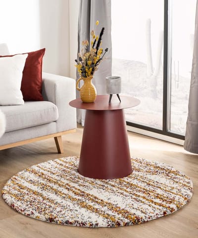 Rond berber vloerkleed - Artisan Essa wit/multi 80