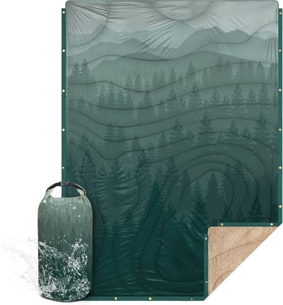 Outdoor Campingdek met Sherpa Voering - Extra Warme en Dikke Dekens voor Avonturen