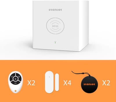 Staniot SecCube 3 WiFi Alarmsysteem Starterspakket – Tuya / Smart Life – RFID – Incl. 4 Deur/Raam Sensoren