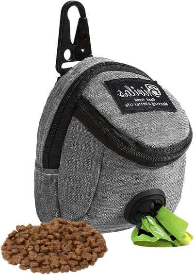 Honden traktaties tas met ingebouwde poepzak dispenser, ideaal voor training en wandelen, Oxford stof, handige tas voor buitenactiviteiten en reizen