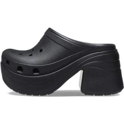 Crocs Siren Clog Zwart Dikke zool gaten schoenen 8,8 cm Unisex zwart 39-40 zwart