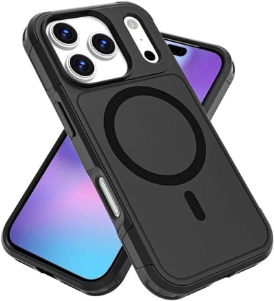 Hoesje Geschikt voor Apple iPhone 17 Pro - Compatibel met MagSafe | Back Cover met Magneet | Dual-Layer Hybride Case | Zwart