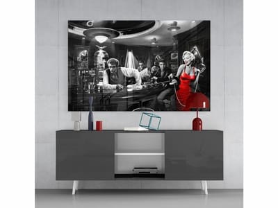 Glazen Schilderijen - Bekende persoon - Marilyn Monroe Glasschilderij - 140x90 cm