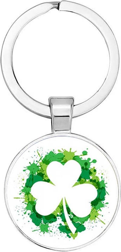 Akyol - Klavertje vier Sleutelhanger - klavertje vier - iemand die geluk nodig heeft - natuur liefhebber - verjaardagscadeau - kado - gift - geschenk - 2,5 x 2,5 CM