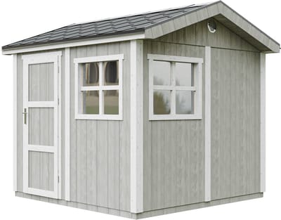 Timbela M913-TUNDRA GREY - LP SmartSide Tuinhuis op houtbasis - 5,9 m² - 250x294xH252 cm - met vloer en verf