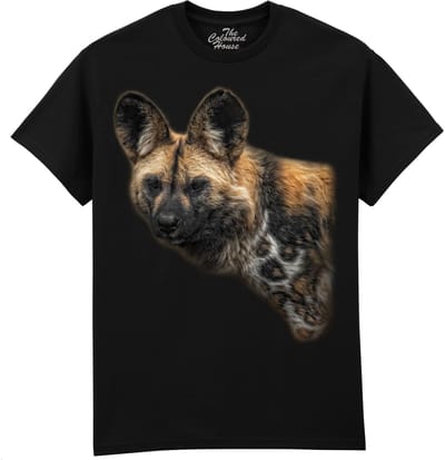 Wilde Hond Wild Dog Portrait The Coloured House T-shirt M