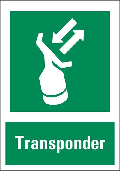 Transponder sticker met tekst 210 x 297 mm