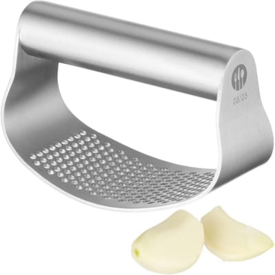 HENDI Knoflookpers – Roestvrij staal – Ergonomisch ontwerp – 105x50 mm