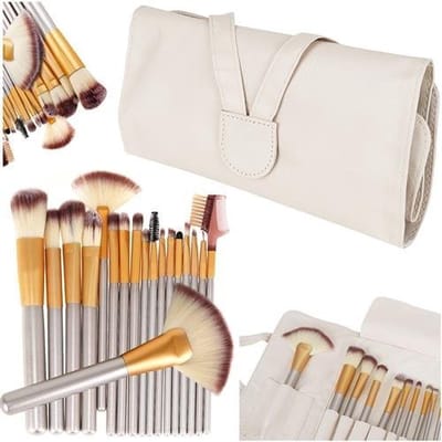 Professionele 18-delige Make-up borstel set - voor Cosmetica & Make up - Make-up kwasten set Geschenkset - Wegwerp Mascara en Wimper Borsteltjes - Mascara Borsteltjes - kwasten set - voor Oogschaduw, Lippenstift, Concealer en Foundation