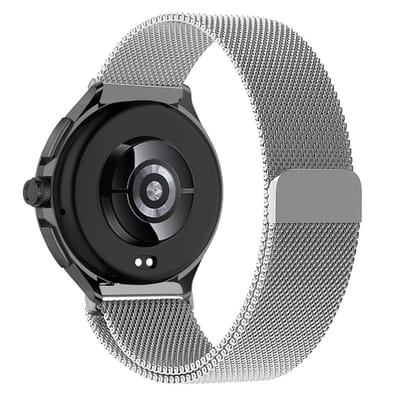 Dailygoods- Horlogeband 22 mm - Metalen Magneetsluiting - Compatibel met Xiaomi/Huawei - Roestvrij Staal - Ademend Materiaal - Stijlvol Ontwerp - Smartwatch Band