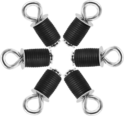 Verbindingsankers - Bevestigingshaken Bagage - Lading Zekeren - Eenvoudige Installatie - 6 stuks - Zwart