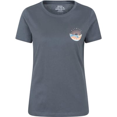 Mountain Warehouse Dames Keswick Borstprint T-shirt (Donkerblauw)