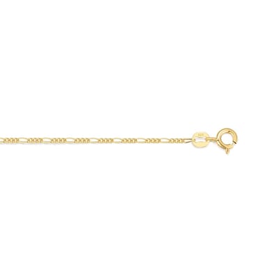 Twice As Nice Halsketting in 18kt verguld zilver, figaro 70cm