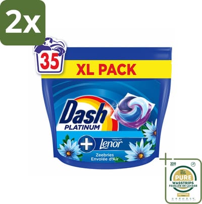 Dash – Wasmiddelcapsules – 4in1 Pods Zeebries – 35 capsules - Voordeelverpakking - 2 stuks - Wasmiddel pod - Frisse geur