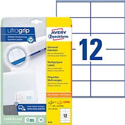 Avery 6175 - Weiß - Rechteck - 105 x 48 mm - A4 - Papier - Universal (6175)