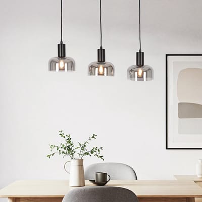 LumenXL Moderne hanglamp zwart, 3-lichts - Pilka