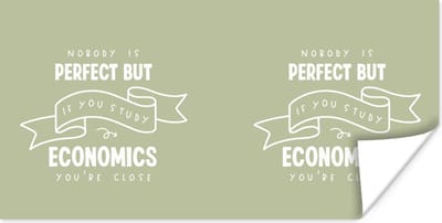 Poster Studeren - Studenten - School - Economie - Quote - 120x60 cm