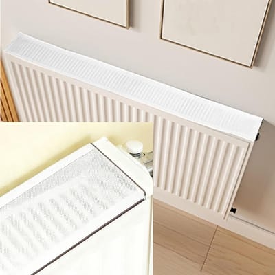 Radiatorhoezen - Stofbeschermer - Radiator Schoonhouden - Magnetische Bevestiging - 40x15cm - Wit