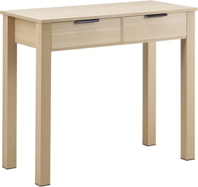 Klein bureau met lade, houten bureau voor de slaapkamer, eenvoudige werktafel om te tekenen en te lezen, rechthoekige tafel van MDF met plank voor kantoor of werkkamer