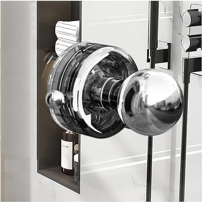 Zuignap Handvat - Douchegreep Wandgreep - Veiligheid in Badkamer - Vacuüm Borgring - 7.6 x 7.6 cm - Zwart